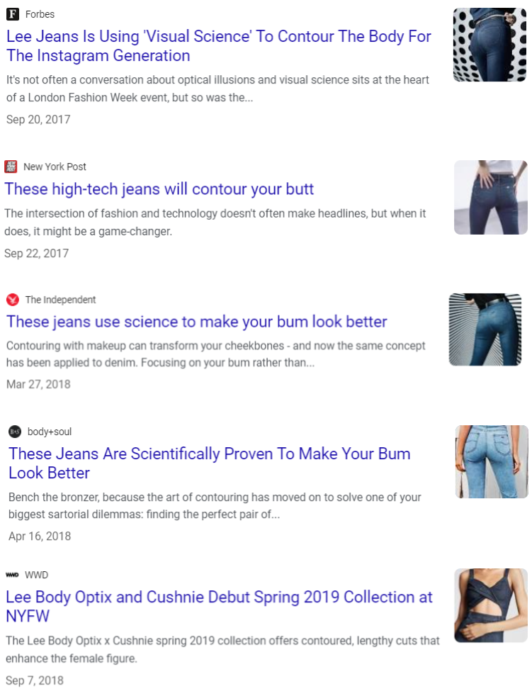 Alt News clippings about Body Optix